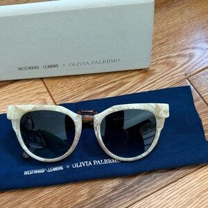 Westward Leaning x Olivia Palermo Ivory Cream Tortoise Sunglasses